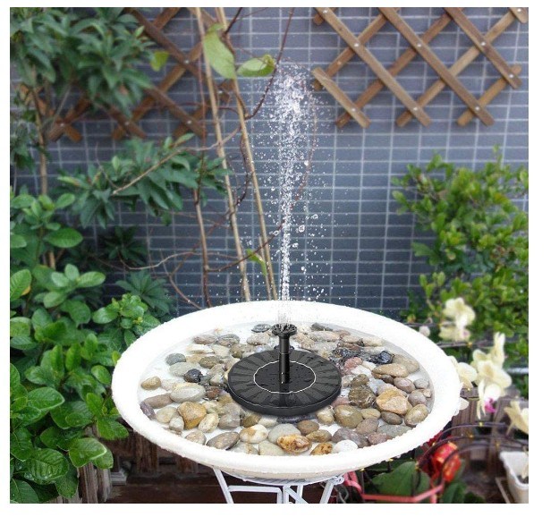 image of Solar-Powered Floating Water Fountain Kit